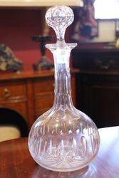 Quality Victorian Cut Glass Decanter  