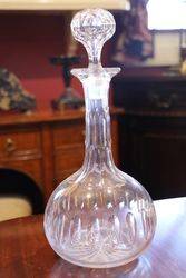 Quality Victorian Cut Glass Decanter  