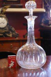 Quality Victorian Cut Glass Decanter  