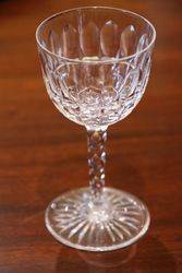 Set Of 10 Quality Cut Glass Wines Edwardian 