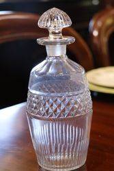 Victorian Cut Glass Decanter & Stopper.  #