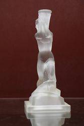 Art Deco Frosted Glass Figure Lamp Base  