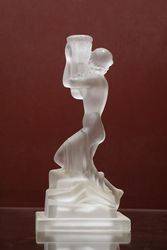 Art Deco Frosted Glass Figure Lamp Base  