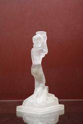 Art Deco Frosted Glass Figure Lamp Base  