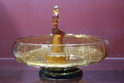 Deco Amber Bowl Figure + Stand  