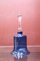 Victorian Blue Glass Bell  