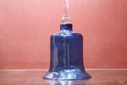 Victorian Blue Glass Bell  