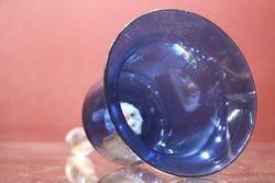 Victorian Blue Glass Bell  