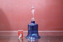 Victorian Blue Glass Bell  