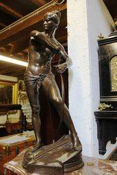 Large C19th Bronze Figure by H Peinte 