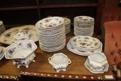 Antique JWR 200 Piece Japan Flowers Dinner Service 