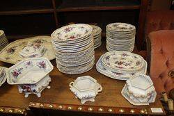 Antique JWR 200 Piece Japan Flowers Dinner Service 