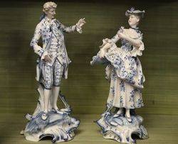Pair Of Late 19th Century German Porcelain Figures 