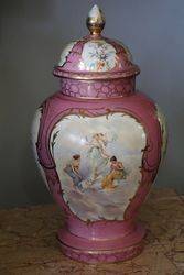 Germany Thuringia Porcelain Works. Quality Covered Vase #