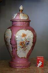 Germany Thuringia Porcelain Works Quality Covered Vase 