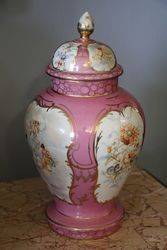 Germany Thuringia Porcelain Works Quality Covered Vase 