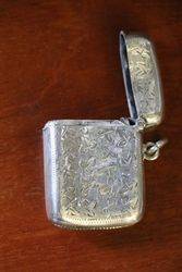 S Silver Vesta Case Birmingham 1924 