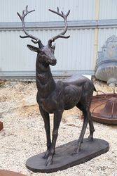 Life Like Cast Iron Stag..  SOLD AS PAIR.