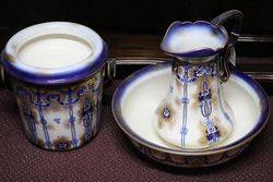 Losol Ware 3 Piece Jug + Bowl Set English C1900 