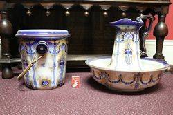 Losol Ware 3 Piece Jug + Bowl Set English C1900 