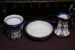 Losol Ware 3 Piece Jug + Bowl Set English C1900 