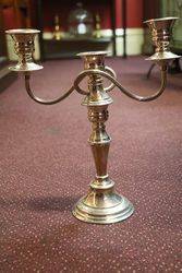 Pair of 20th Century Triple Arm Silver Plated Candelabra 