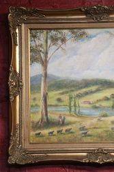 Australian Landscape Oil By Maurice Redding 