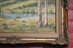 Australian Landscape Oil By Maurice Redding 