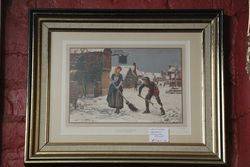 Framed Victorian Print  Signed Yeend King  