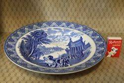 Blue and White Cauldon Plate C1910  