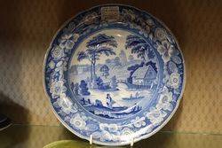 Early 19th Century Blue and White English Plate C1830 #