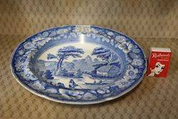 Early 19th Century English Blue and White Plate 