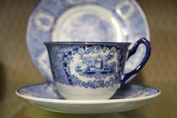 Ridgways Blue and White Trio C1895 