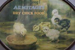 Armitage Dry Chick Food Tin Advertising Sign 