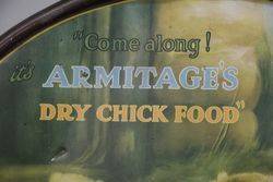 Armitage Dry Chick Food Tin Advertising Sign 