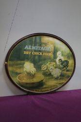 Armitage Dry Chick Food Tin Advertising Sign 