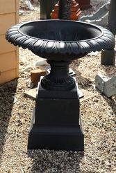 Cast Iron Toulouse Urn and Base