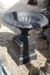 Cast Iron Toulouse Urn and Base