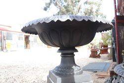 Cast Iron Toulouse Urn and Base