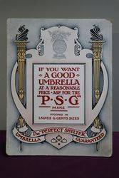 P.S.G Make Umbrella Shop Advertising Card.  #