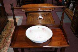 Antique Australian Cedar Washstand With Jug + Basin 