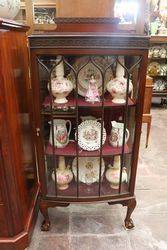 Pair Of Early C20th Mahogany Bow Front Display Cabinets  