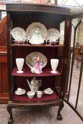 Pair Of Early C20th Mahogany Bow Front Display Cabinets  