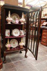 Pair Of Early C20th Mahogany Bow Front Display Cabinets  