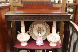 Pair Of Early C20th Mahogany Bow Front Display Cabinets  