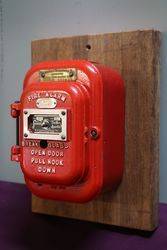 Vintage Samson Fire Alarm Pull Down Call Box Wall Mount  