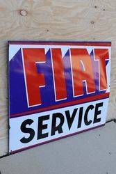 Fiat Service Enamel Advertising Sign  