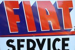 Fiat Service Enamel Advertising Sign 