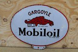 Gargoyle Mobiloil Double Sided Enamel Advertising Sign  