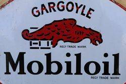 Gargoyle Mobiloil Double Sided Enamel Advertising Sign  